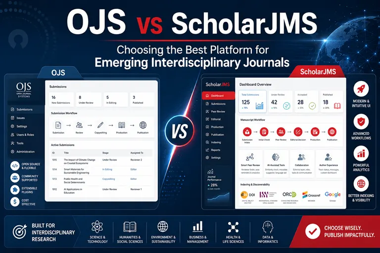 OJS vs ScholarJMS: How Emerging Interdisciplinary Journals Can Pick the Perfect Platform