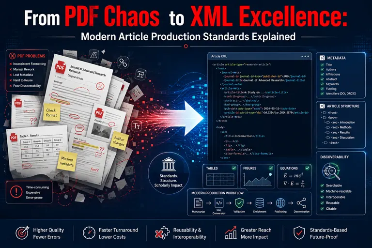 From PDF Chaos to XML Excellence - Modern Article Production Standards Explained